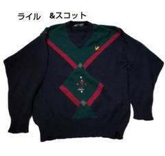 ライル&スコット　ゴルック　薄手ニット　Vネック　サイズL 1240001859929_2.jpg