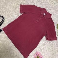 90s ラコステ　LACOSTE 半袖ポロシャツ　濃ピンク　ワンポイントロゴ　5