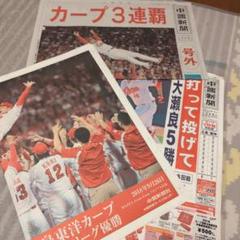 広島東洋カープ　昭和50年初優勝中国新聞　V2達成中国新聞等 カープ商戦は一足早く本番 初優勝50年で熱気後押し | 中国新聞