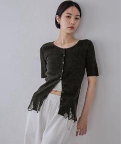 【新品】 完売カラー！　JEANASIS 14Gグランジリブカーディガン