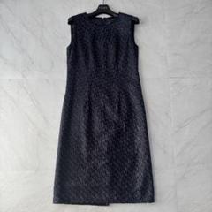 【クリーニング済みタグ付き】ランバンコレクション　総刺繍　ノースリーブワンピース