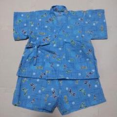 甚平　トンボ　ブルー　ベビー　キッズ　ハンドメイド