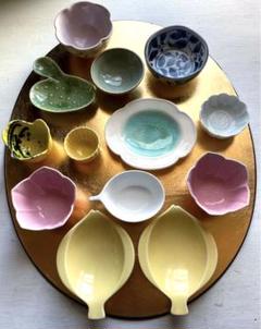人気アイテムランキング(新品)  清水焼東哉小鉢珍味小器色釉桔梗4点 食器