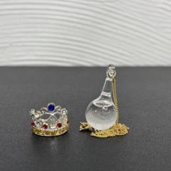 ティアラモチーフの指輪/結晶ストームグラスのネックレス/まとめ売り