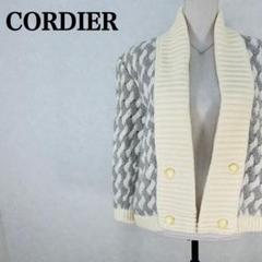 CORDIER コルディア ニットジャケット 肩パッド入り 昭和レトロ モダン