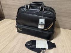競売 未使用品】ミズノゴルフ ボストンバック ブラック×ゴールド ゴルフバッグ・キャディバッグ