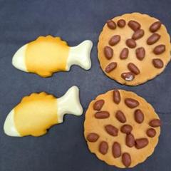 実物大食品サンプル玩具❗お魚ホワイトチョコレートチョコチップクッキー