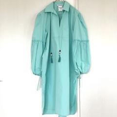 極美品 Max Mara 白タグ シャツワンピース 42 大きいサイズ グリーン