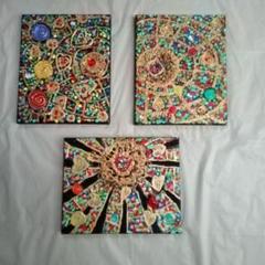 パリの絵画　壁掛けキャンバス三枚