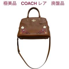 レア極美品 コーチ デイジー アップリケ ハンド、ショルダー バッグ レザー