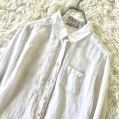 39【美品】シンプリシテェ フレンチ リネン100％　長袖シャツ 36 白