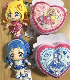 【計4個】プリキュア　キュアアイドル　キュアウインク　ぬいぐるみ　ポーチ