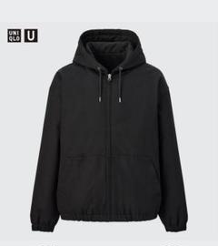 【新品】 ユニクロ U フーデッド ジップアップ ブルゾン M ブラック ユニクロ公式 | フーデッドジップアップブルゾン