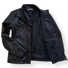 美品　ユナイテッドアローズ　ラムレザージャケット　黒　Lサイズ　ダブルライダース 一流の品質 【美品】ユナイテッドアローズ レザージャケット