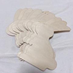 木製スライス 動物 うさぎ型 絵画 彫刻 イースター 装飾 10個 セット