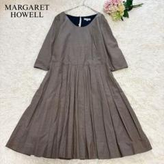 【MARGARET HOWELL】ひざ丈フレアワンピース リネン 無地 ベージュ 2025年最新】MARGARET HOWELL レディース ひざ丈ワンピースの