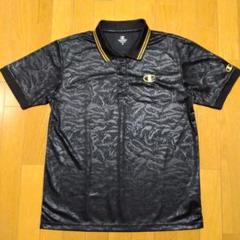 【極美品‼️】Champion ブラック タイガー柄 ポロシャツ　y2k　L