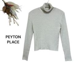PEYTON PLACE リブ編み　タートルネック　セーター　アンゴラ　日本製