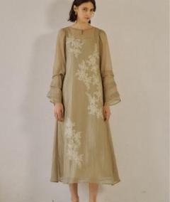 LERURE SheerA-lineonepiece マスタード Sheer A-line onepiece｜LE'RURE