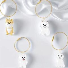 新品　4個セット　キーホルダー　ペット　けだま　犬　わんこ　しば犬　ポメラニアンのサムネイル