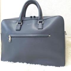 【良品】Paul Smith ビジネスバッグ ブリーフケース ネイビー レザー