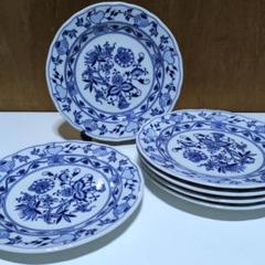 未使用/箱付】ボヘミアカールスバードブルーオニオン角ボウル 食器