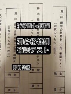 浜学園小4灘中合格特訓国語確認テスト 1年分 - メルカリ