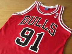 ★当時物チャンピオン×NBAシカゴブルズロッドマン#91ホームユニフォーム40 ☆当時物チャンピオン×NBAシカゴブルズロッドマン#91ホーム
