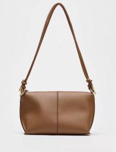 スペイン発送 ZARA 編み込みクロスボディバッグ ブラウン 最新作 完売品 ZARAノットクロスボディバッグ ブラウン 新品タグ付き