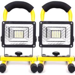LED投光器 30w ライト 充電式 コードレス 防水 作業灯 懐中電灯 2個