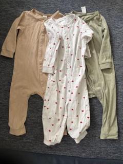 H&M ボタン付きロンパース 3色セット
