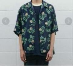 UNUSED Rose Pattern Aloha Shirt 18ss