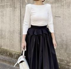cygne 肩リボントップス Cienne　ブラック 新品 cygne シーニュ 肩リボントップス Cienne ブラック トップス