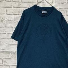 USA製90sヴィンテージTシャツ！シングルステッチ　ブルー半袖古着L79