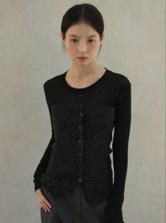 トップス ohotoro Mixed Tube Knit mocha e3092fa3a12ec8e782007ef2089bee