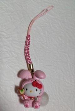 キティ 招福 うさぎ 根付けストラップ レア