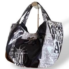 良品 シンクビー Think Bee! トートバッグ 撥水 黒×白