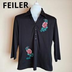 フェイラーローズ薔薇刺繍チュニックトップスカットソー