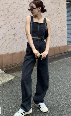 rurumu: デニム ビスチェ パンツ セットアップ
