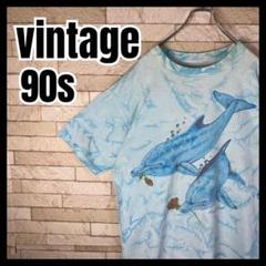 90s シングルステッチ タイダイ Tシャツ イルカ 哺乳瓶 バラ ヴィンテージ