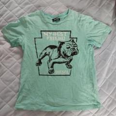 DIESEL 犬イラスト Tシャツ ミントグリーン