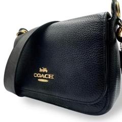 【極美品】COACH ボディバッグ ウエストバッグ レザー 黒 580 極美品】COACH ボディバッグ ウエストバッグ レザー 黒 580