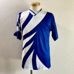 USA製 希少90s プーマ old PUMA サッカーシャツ 半袖 S 青×白