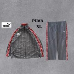【希少】PUMA ジャージ 上下 ピンク グレー ビッグロゴ y2k Lサイズ パリコレクション 希少】PUMA ジャージ L y2k ビッグロゴ グレー