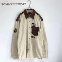 TOMMY HILFIGER】ワークシャツ　コーデュロイ　ワッペン【M】コットン