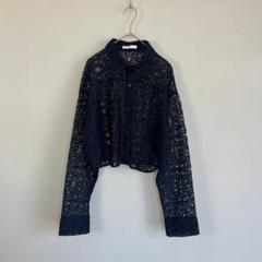 アストラット ブラック レース ショート丈　シャツ　ASTRAET ブラウス