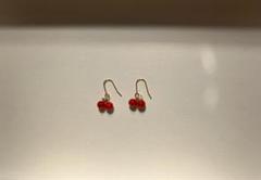 アンティーク風　ピアス　サクランボ