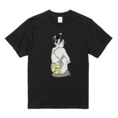 アキバ感電デンキ 遊人Tシャツ 「U-JIN GIRLS」C1 BLACK