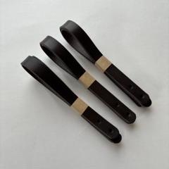 【お試し】本革レザー持ち手セットダークブラウンハンドメイド