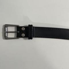 Levis黒レザーベルト 5穴 メタルバックル